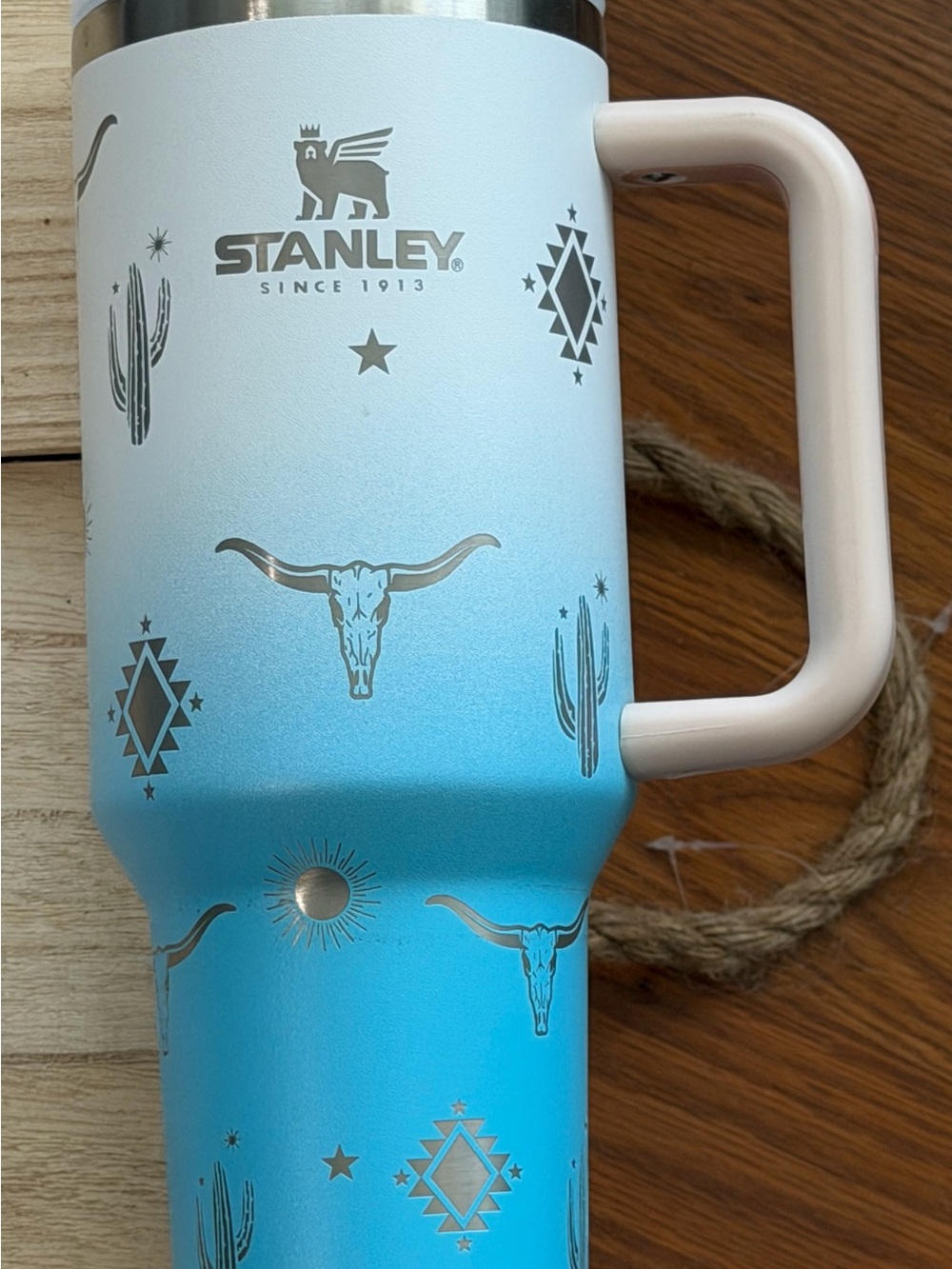 Stanley Southwestern Aztec Boho 40oz Custom 360 Degree Laser Engraved Tumbler
